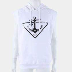 مملوكة مسبقًا Prada White Cotton sleeveless hoodie XS