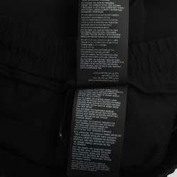 Pre Owned Prada Black Neoprene Triangle Re-Nylon Drawstring Pants S