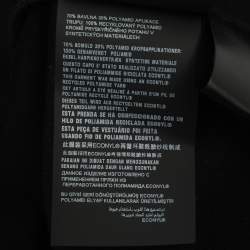 Pre Owned Prada Black Jersey and Nylon Triangle Re-Nylon Sweater S