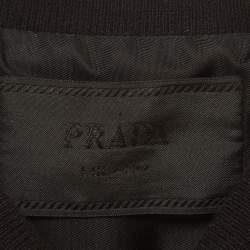 Pre Owned Prada Black Printed Jersey Crewneck Sweatshirt S