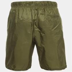 Pre Owned Prada Green Re-Nylon Drawstring Swim Shorts XL
