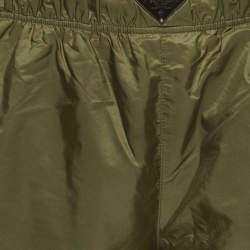 Pre Owned Prada Green Re-Nylon Drawstring Swim Shorts XL