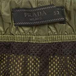 Pre Owned Prada Green Re-Nylon Drawstring Swim Shorts XL