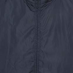 Pre Owned Prada Sport Linea Rossa Navy Blue Nylon Zip-Up Vest L