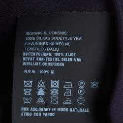 Pre Owned Prada Navy Blue Silk Zip-Up Shirt Jacket M