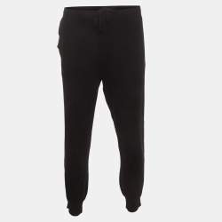 Pre Owned Prada Black Knit Elasticated Waist Joggers XXL
