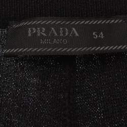 Pre Owned Prada Black Knit Elasticated Waist Joggers XXL