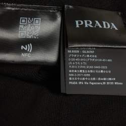 مملوكة مسبقًا Prada Black Knit Side Stripe Straight Fit Pants XXL