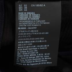 مملوكة مسبقًا Prada Navy Blue Synthetic Stretch Slim Fit Trousers XL