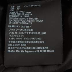 Pre Owned Prada Grey Cotton Slim Fit Button-Up Trousers XL