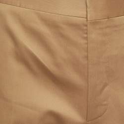 Pre Owned Prada Beige Cotton Slim Fit Button-Up Trousers XL