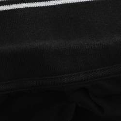 Pre Owned Prada Black Cotton Pique Striped Trim Detail Polo T-Shirt M