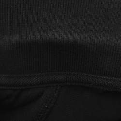 Pre Owned Prada Black Cotton Pique Striped Trim Detail Polo T-Shirt M
