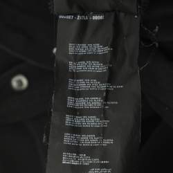 Pre Owned Prada Black Cotton Pique Striped Trim Detail Polo T-Shirt M