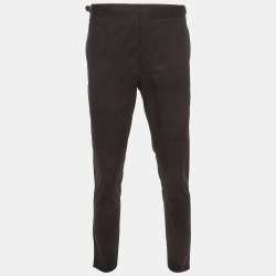مملوكة مسبقًا Prada Black Stretch Cotton Regular Fit Trouser XL