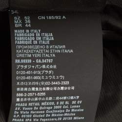 مملوكة مسبقًا Prada Black Stretch Cotton Regular Fit Trouser XL