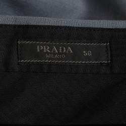 Pre Owned Prada Grey Wool Blend Regular Fit Pants L 
