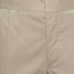 Pre Owned Prada Beige Cotton Blend Regular Fit Trousers XL 