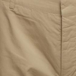 Pre Owned Prada Beige Stretch Cotton Straight Fit Trousers L