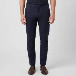 Pre Owned Prada Navy Blue Gabardine Straight Leg Trousers XL 