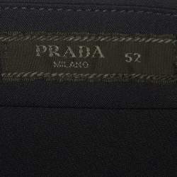 Pre Owned Prada Navy Blue Gabardine Straight Leg Trousers XL 