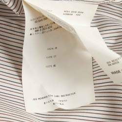 Pre Owned Prada Multicolor Stripe Cotton Button Down T-Shirt XXL