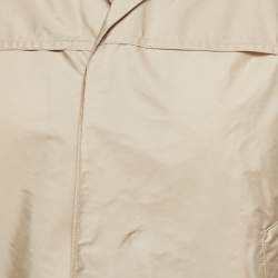 Pre Owned Prada Vintage Beige Nylon Blend Zip-Up Jacket S