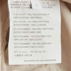 Pre Owned Prada Vintage Beige Nylon Blend Zip-Up Jacket S