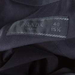 Prada Black Cotton Stretch Button Front Long Sleeve Shirt L