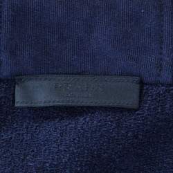 Pre Owned Prada Navy Blue Cotton Jersey Zip Front Felpa Blouson Hoodie L