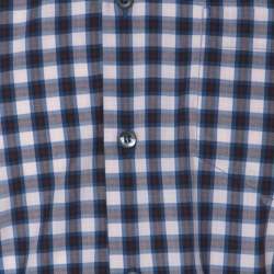 Prada Multicolor Check Cotton Short Sleeve Bowling Shirt L 