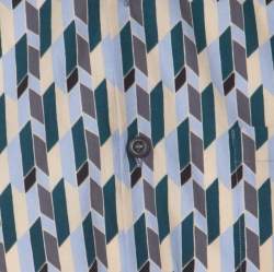 Pre Owned Prada Multicolor Graphic Printed Cotton Button Front Shirt XL