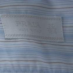 Pre Owned Prada Multicolor Striped Cotton Button Front Long Sleeve Shirt M