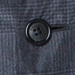 Prada Grey Herringbone Check Padded Blazer M