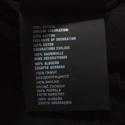 Pre Owned Prada Black Cotton Back Print Detail T-Shirt L