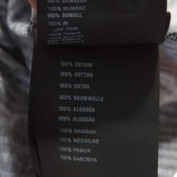 Pre Owned Prada Dark Grey Printed Cotton Crew Neck T-Shirt XL