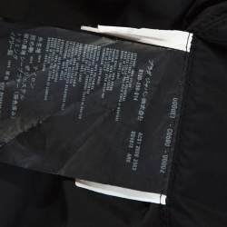 Pre Owned Prada Black Sheep Skin Detail Zip Front Jacket L 
