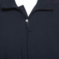 Prada Midnight Blue Zip Front Harrington Jacket L