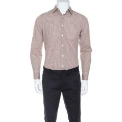 Prada Multicolor Dotted Print Cotton Button Front Shirt S