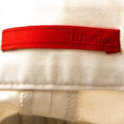 Pre Owned Prada Cream Cotton Straight Fit Trousers XL
