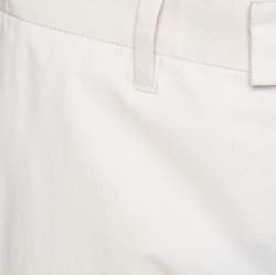 Pre Owned Prada Cream Cotton Straight Fit Trousers XL
