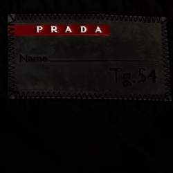 Prada Black Nylon Zip Front Jacket XXL