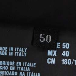 Prada Black Coated Nylon Button Front Coat L