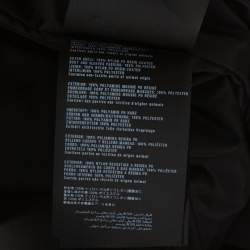 Prada Black Coated Nylon Button Front Coat L