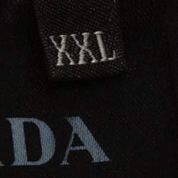 Prada Charcoal Grey Stretch Cotton Paneled Crew Neck T-Shirt XXL