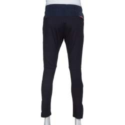Prada Black Jersey Patch Detail Track Pants S