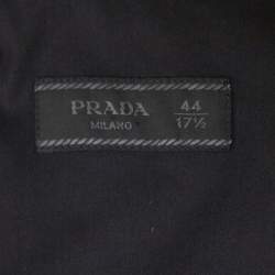 مملوكة مسبقًا Prada Black Stretch Cotton Long Sleeve Shirt XXXL