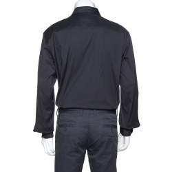 مملوكة مسبقًا Prada Black Stretch Cotton Long Sleeve Shirt XXXL