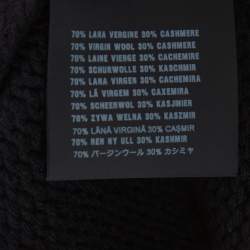 Prada Black Cashmere & Wool Knit Logo Embroidered Jumper S