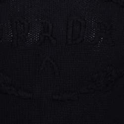 Prada Black Cashmere & Wool Knit Logo Embroidered Jumper S